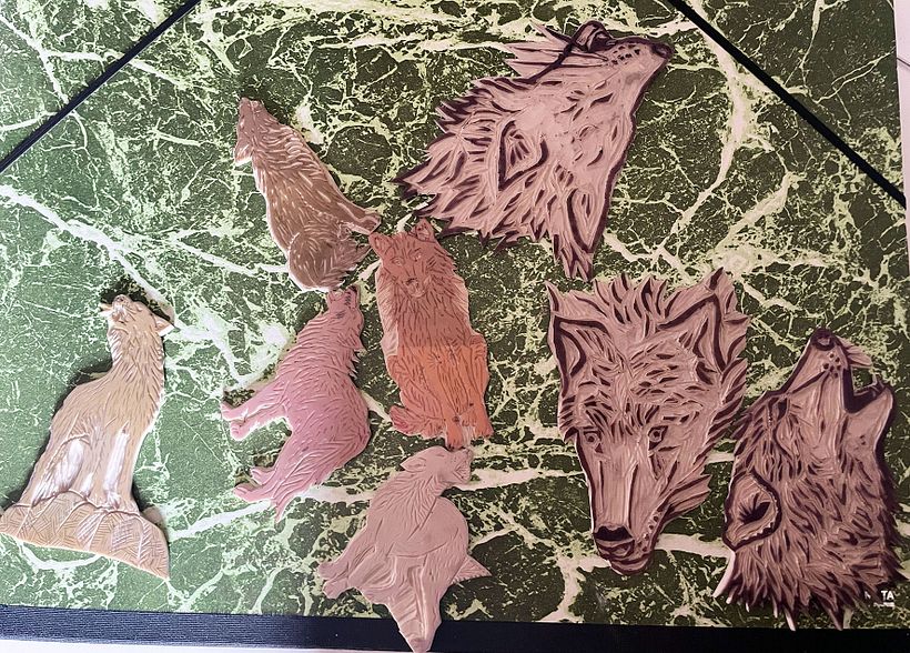 Collection de tampons de loups 1