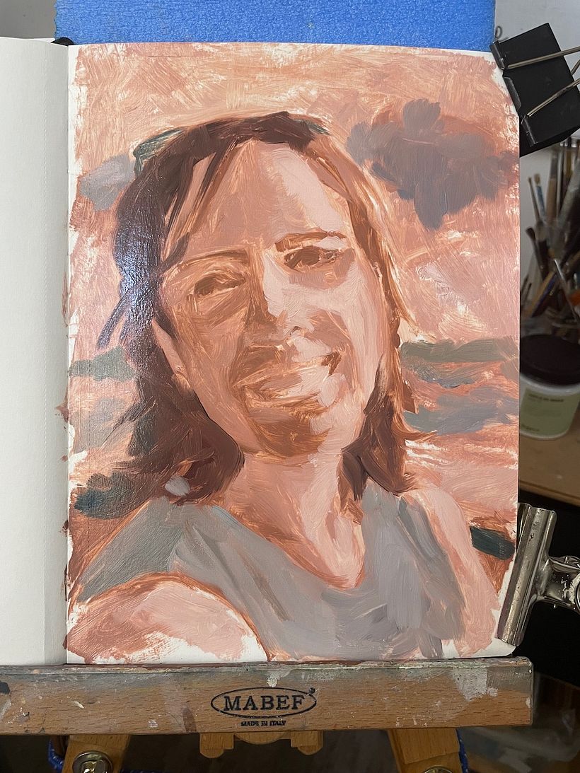 Expressive oil portrait 3