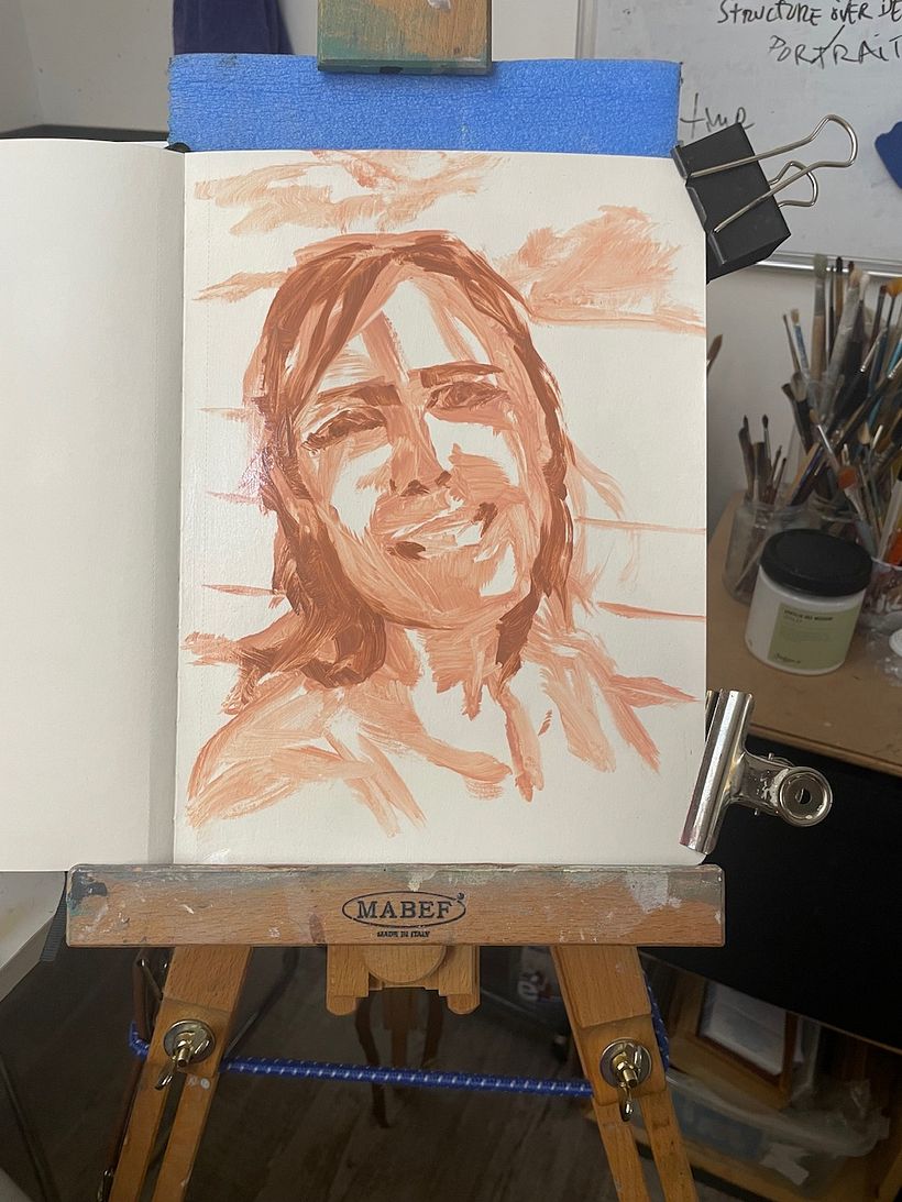 Expressive oil portrait 4