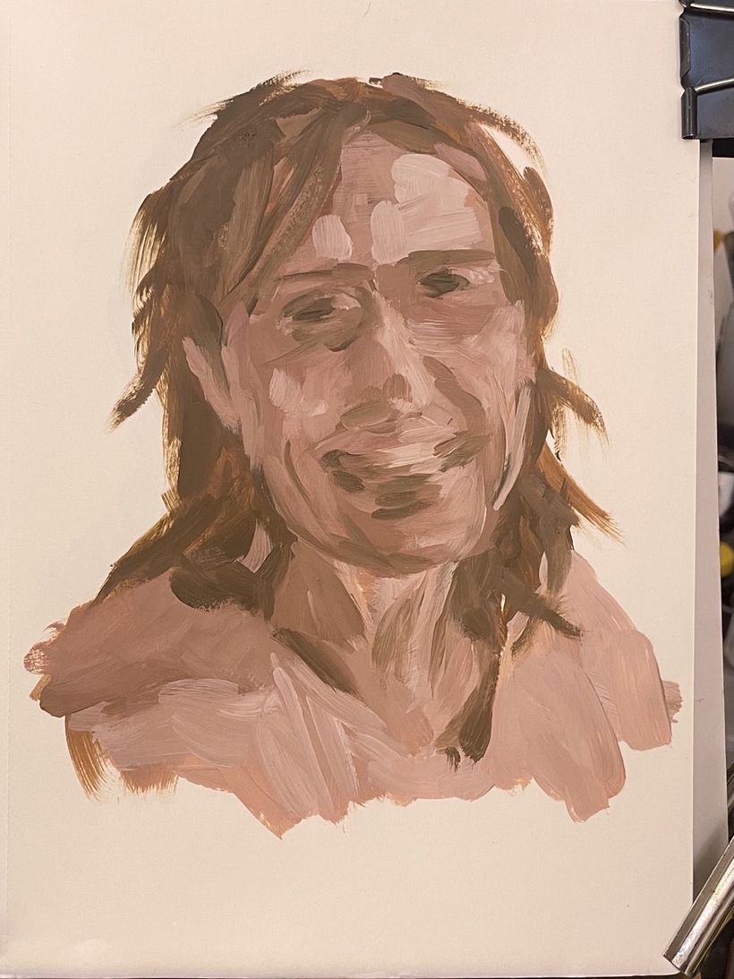 Expressive oil portrait 1