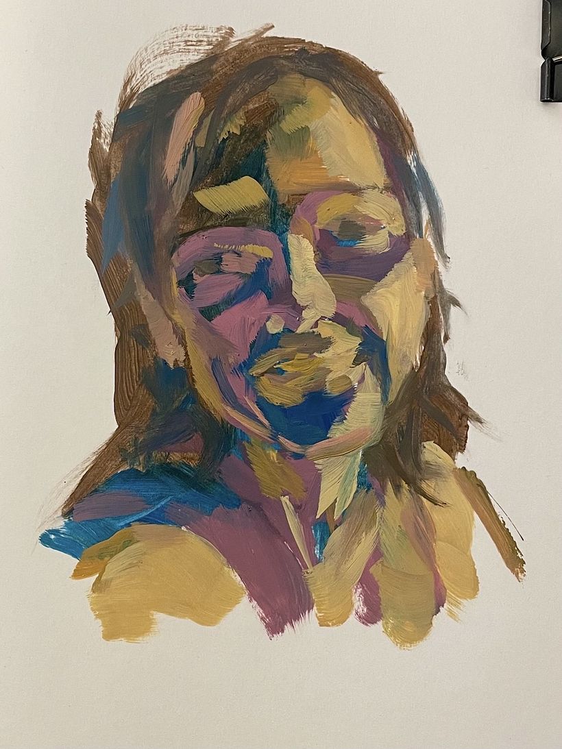 Expressive oil portrait 1