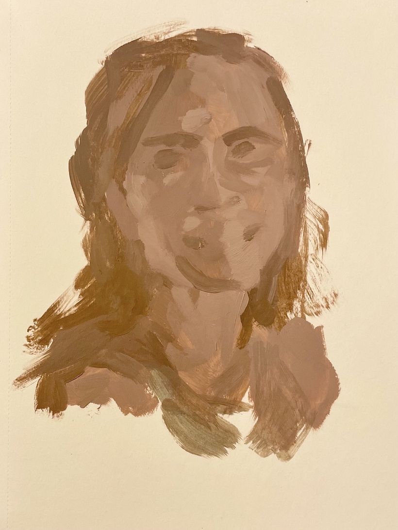 Expressive oil portrait 1