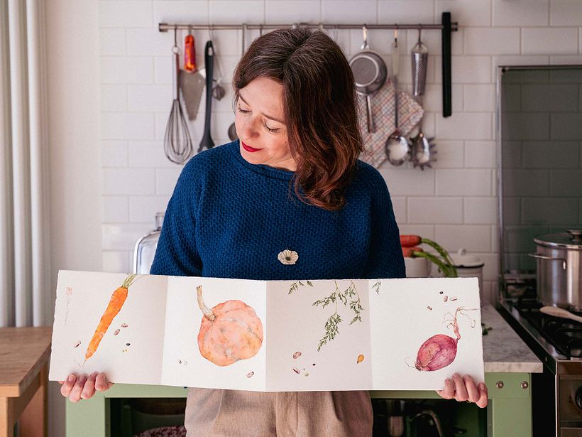 Minestrone Vegetables: Creating a Leporello 2