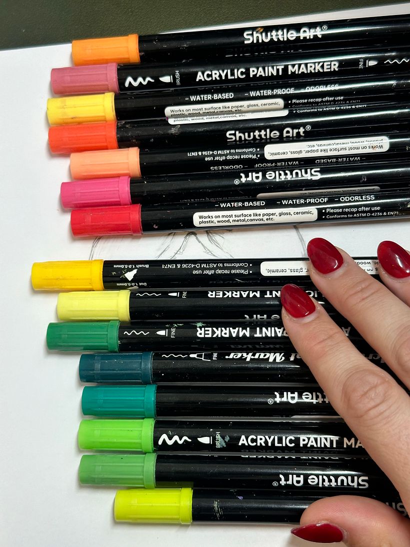 How To Draw A Tomato Using Acrylic Paint Markers 1