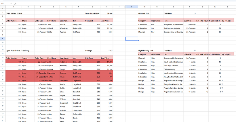 Google Sheets 1