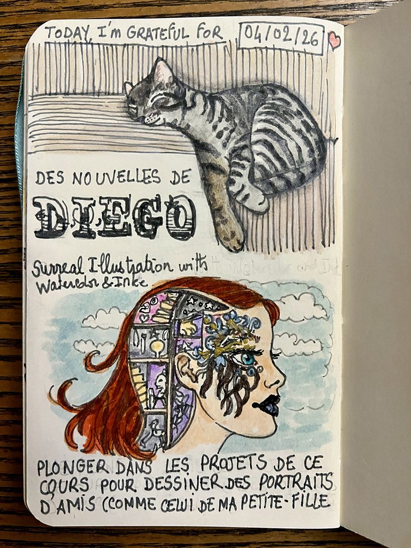 Carnet de gratitude : February 2026 sketchbook 1
