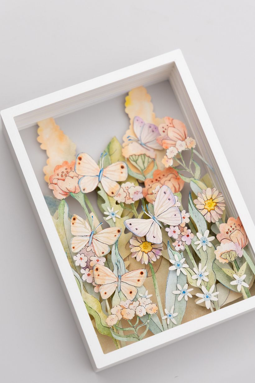 Floral Shadow Box 1