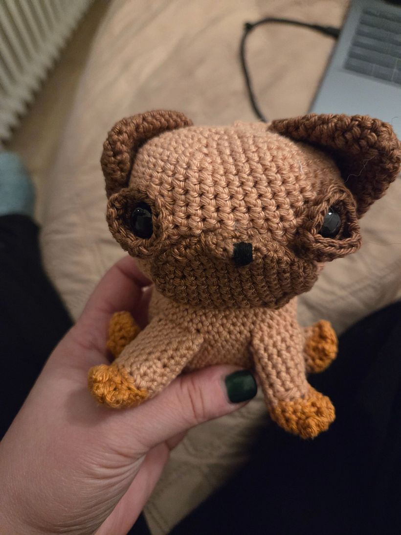 Pug - 3rd crochet tentative 1