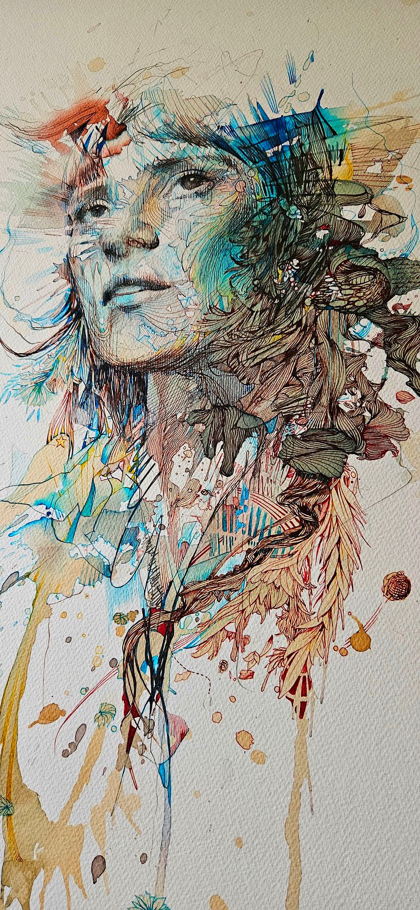 Connections - painted in ink and tea 1