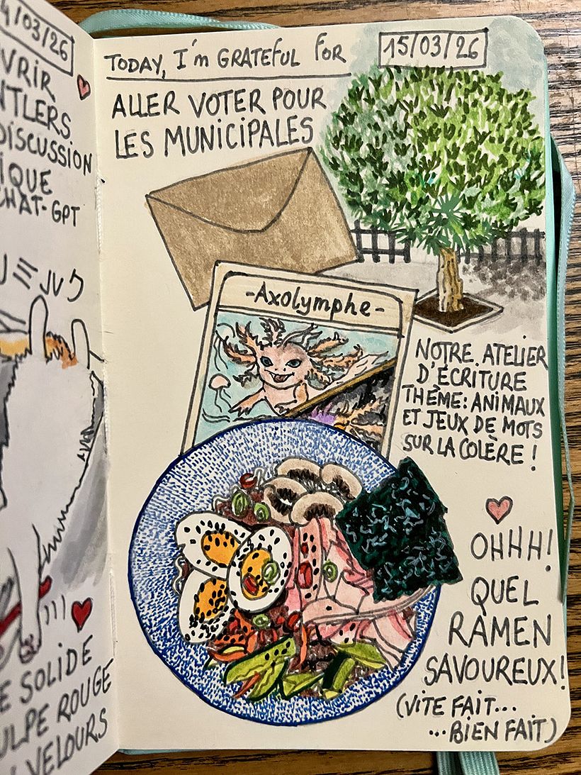 Carnet de gratitude : March 2026 sketchbook 1