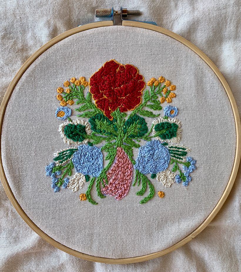 Técnica de bordado con paso atrás 4