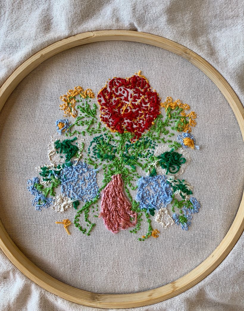 Técnica de bordado con paso atrás 4