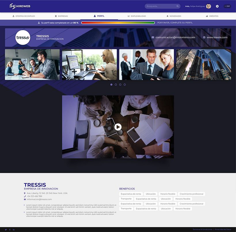 Hireweb app online 3