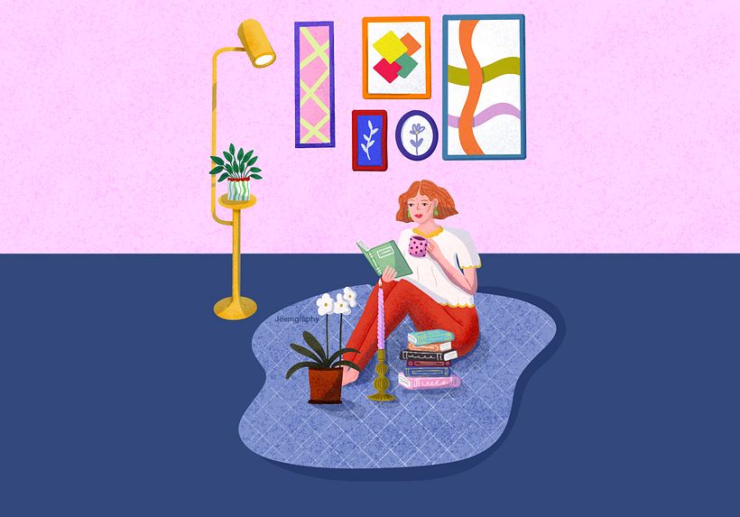 Girl reading 1