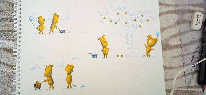 Making a mini comic about friends 1