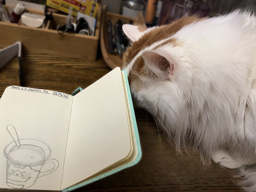 Carnet de gratitude : April 2026 sketchbook 1