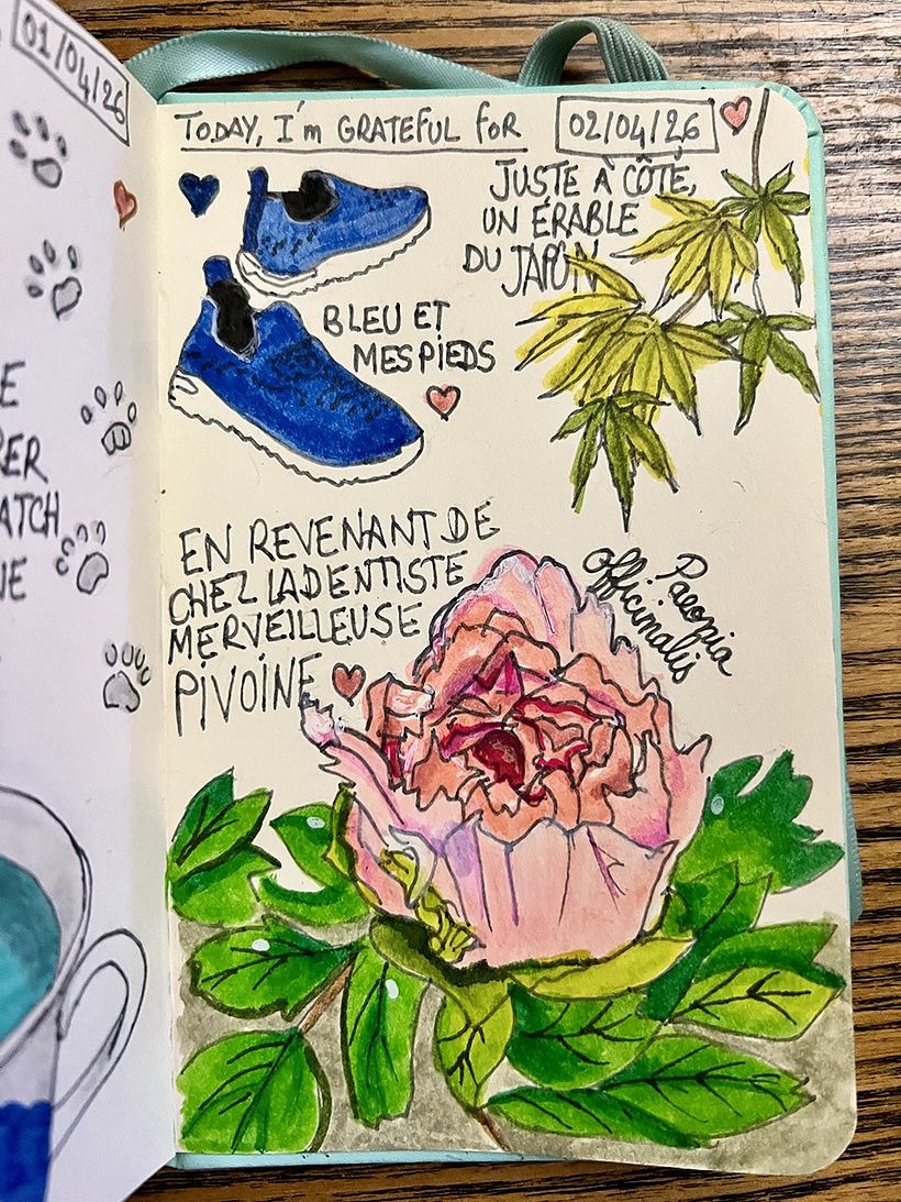 Carnet de gratitude : April 2026 sketchbook 1