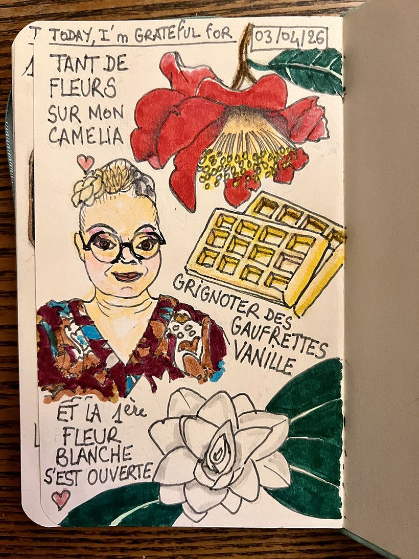 Carnet de gratitude : April 2026 sketchbook 1