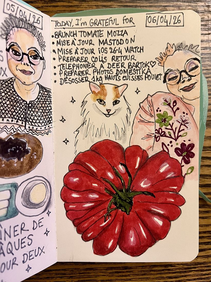 Carnet de gratitude : April 2026 sketchbook 1