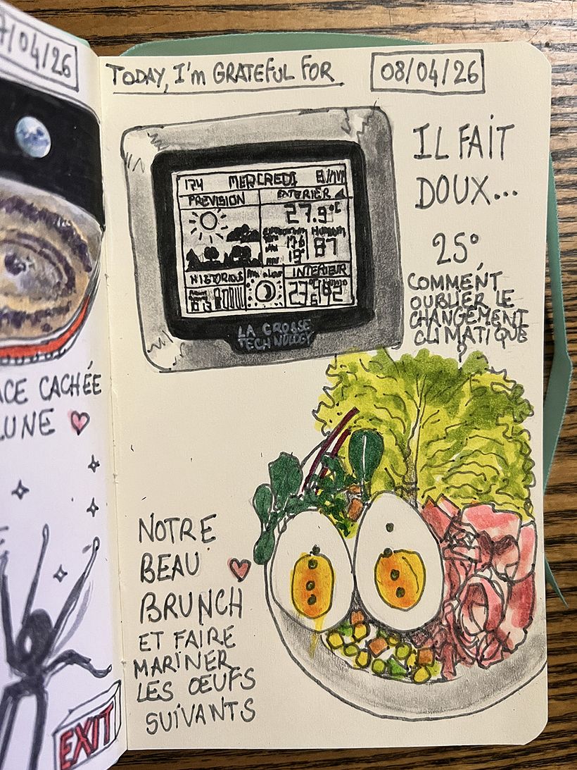 Carnet de gratitude : April 2026 sketchbook 1