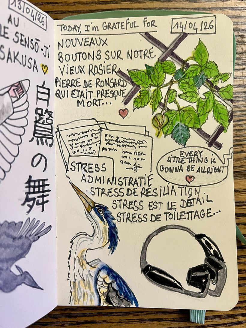 Carnet de gratitude : April 2026 sketchbook 1
