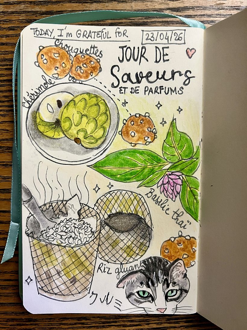 Carnet de gratitude : April 2026 sketchbook 1
