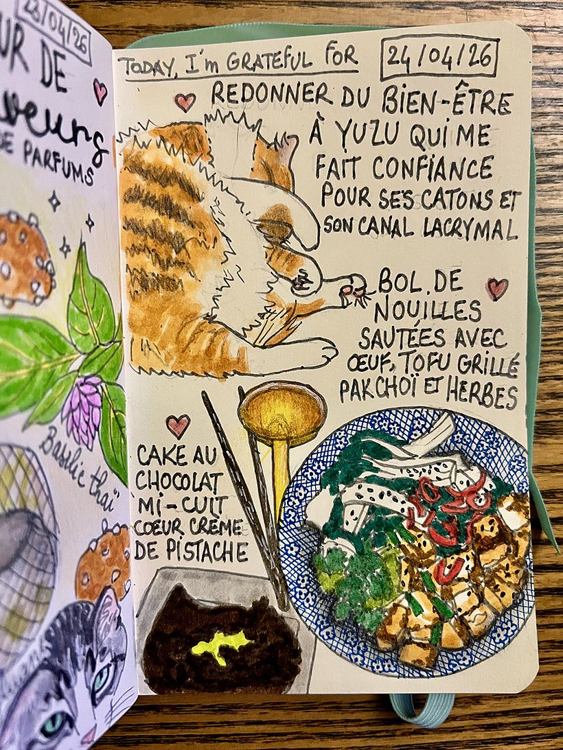 Carnet de gratitude : April 2026 sketchbook 1