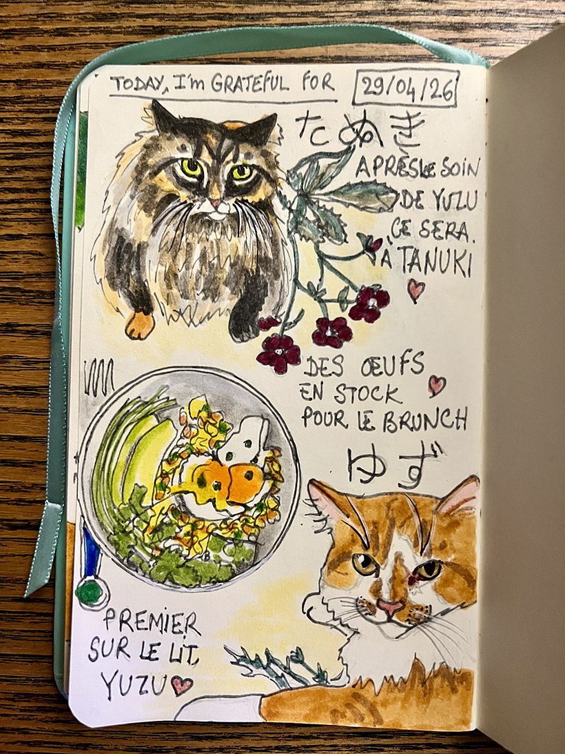 Carnet de gratitude : April 2026 sketchbook 1