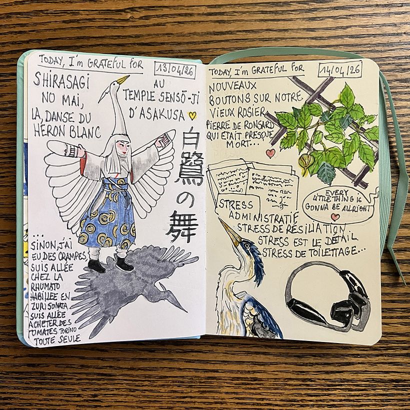 Carnet de gratitude : April 2026 sketchbook 1