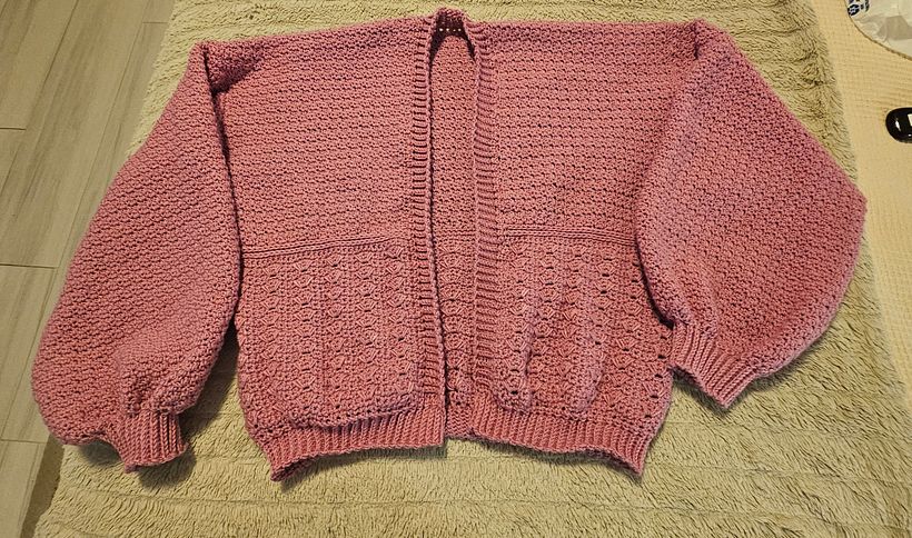 Cardigan en rosa  1