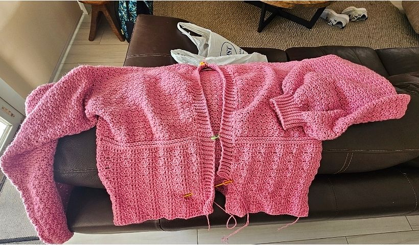 Cardigan en rosa  1