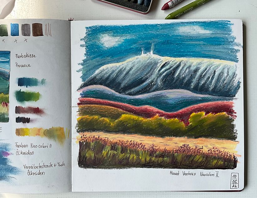 Landschaftsbilder mit Ölpastellen 1