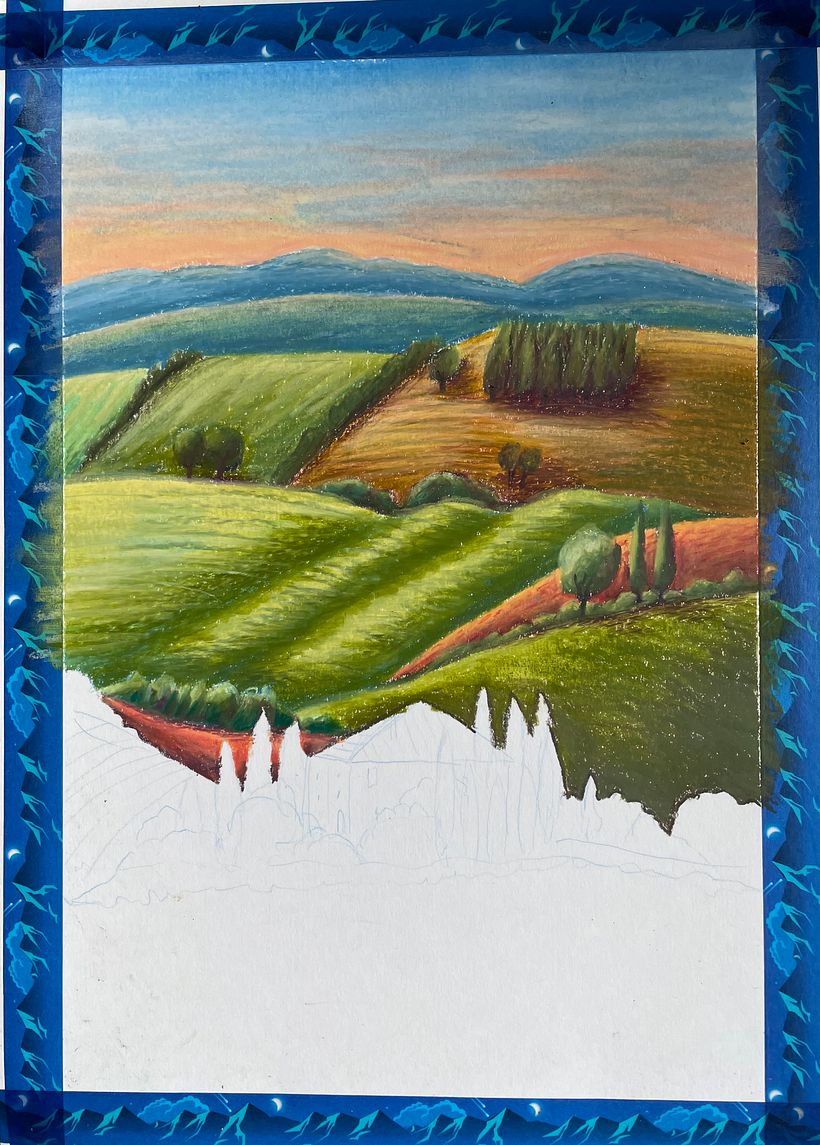 Landschaftsbilder mit Ölpastellen 2