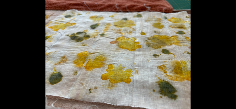 Marigold Eco Prints on Linen 4