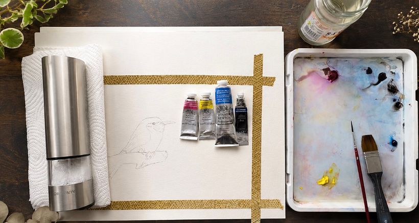FREE Bee-Eater Project: Create Stunning Salt Effects in Watercolour 1