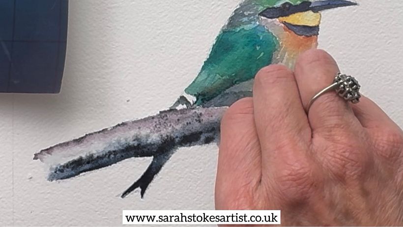 FREE Bee-Eater Project: Create Stunning Salt Effects in Watercolour 2
