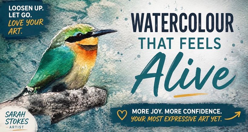 FREE Bee-Eater Project: Create Stunning Salt Effects in Watercolour 1