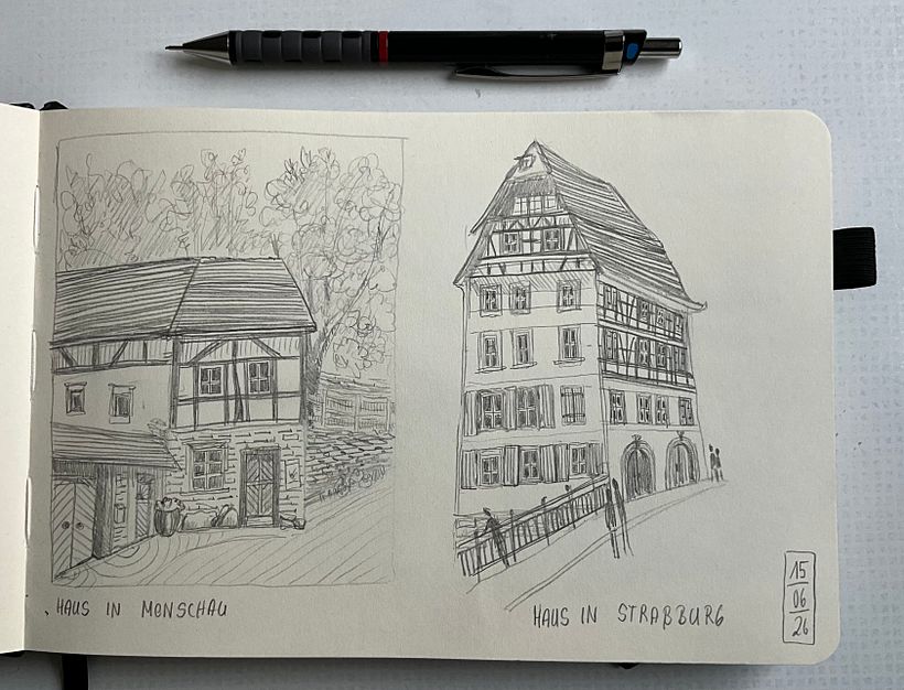 Architekturzeichnen mit Finelinern 3