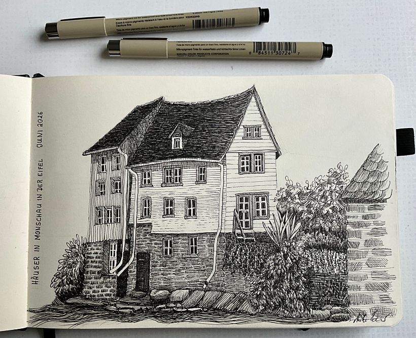 Architekturzeichnen mit Finelinern 2