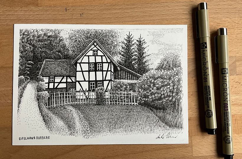 Architekturzeichnen mit Finelinern 1