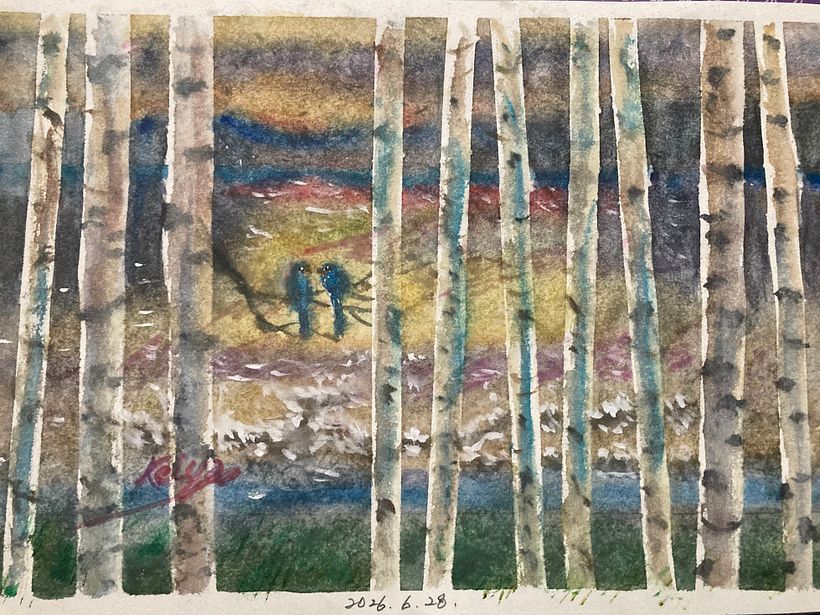 Loose atmospheric sceneries drawing ✍🏻 1
