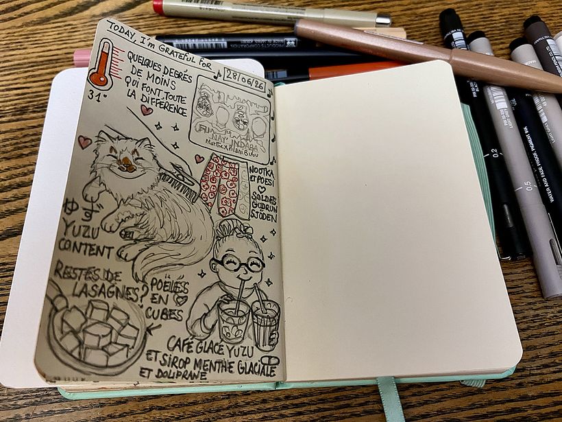 Carnet de gratitude : June 2026 sketchbook 1