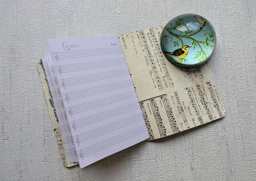 cuadernos cosidos con la costura expuesta de doble rayo 4