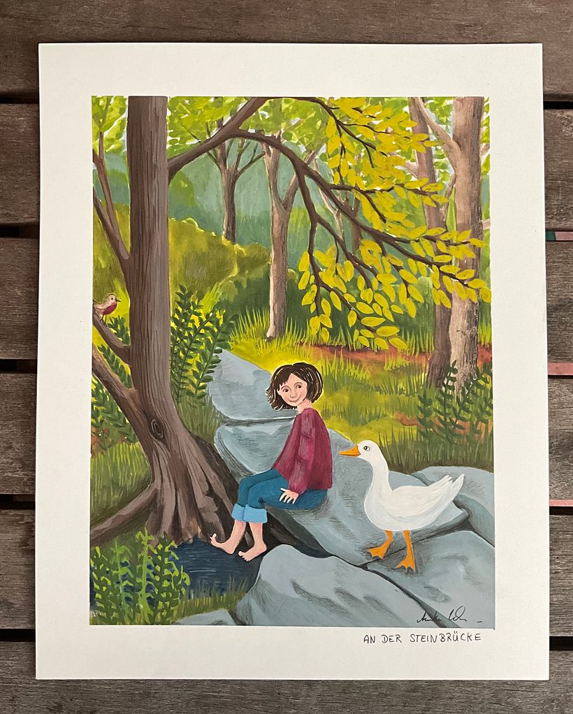 Geschichte einer Freundschaft/ Illustration mit Gouache 2