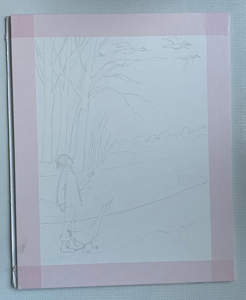 Geschichte einer Freundschaft/ Illustration mit Gouache 1