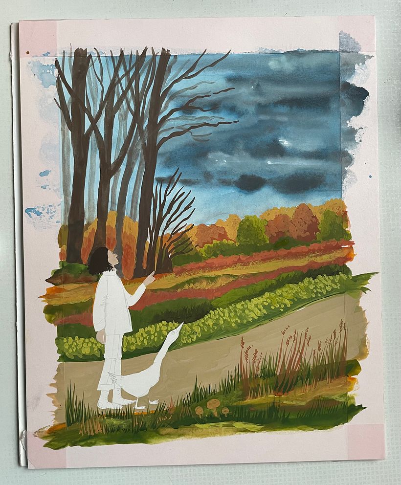 Geschichte einer Freundschaft/ Illustration mit Gouache 2