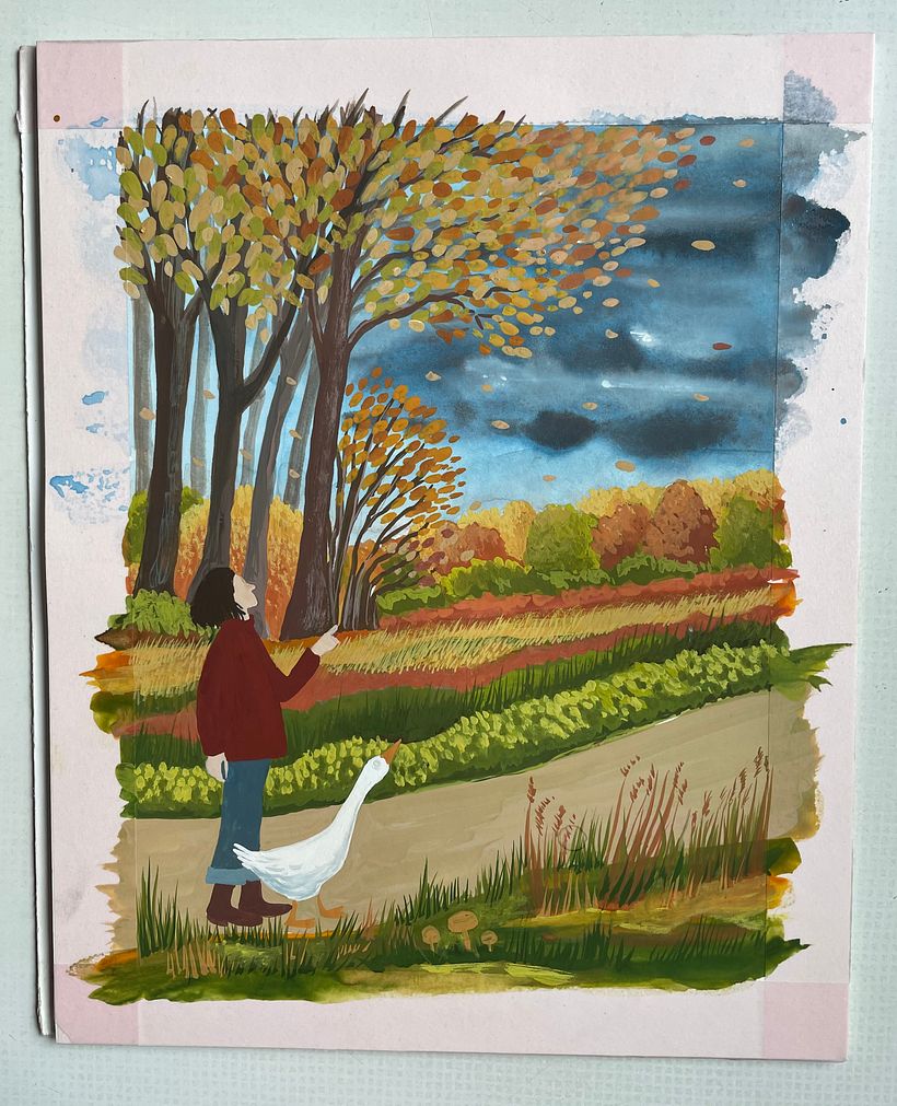 Geschichte einer Freundschaft/ Illustration mit Gouache 3