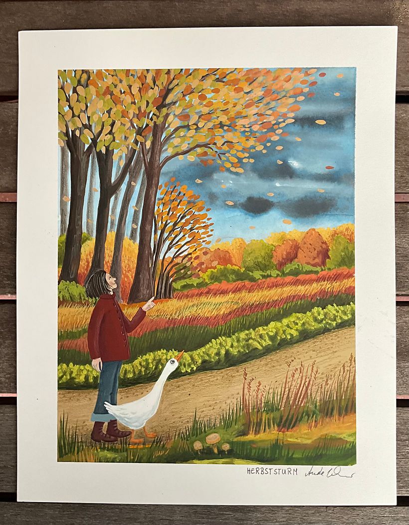 Geschichte einer Freundschaft/ Illustration mit Gouache 1
