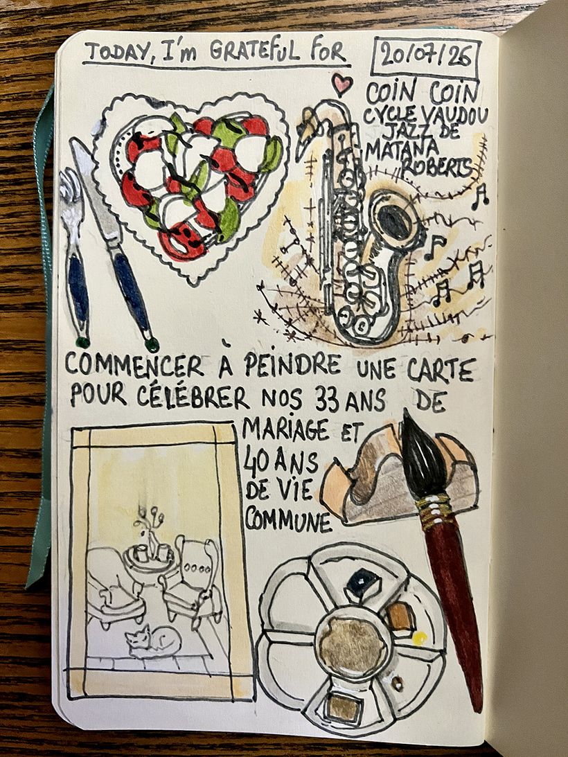 Carnet de gratitude : July 2026 sketchbook 1