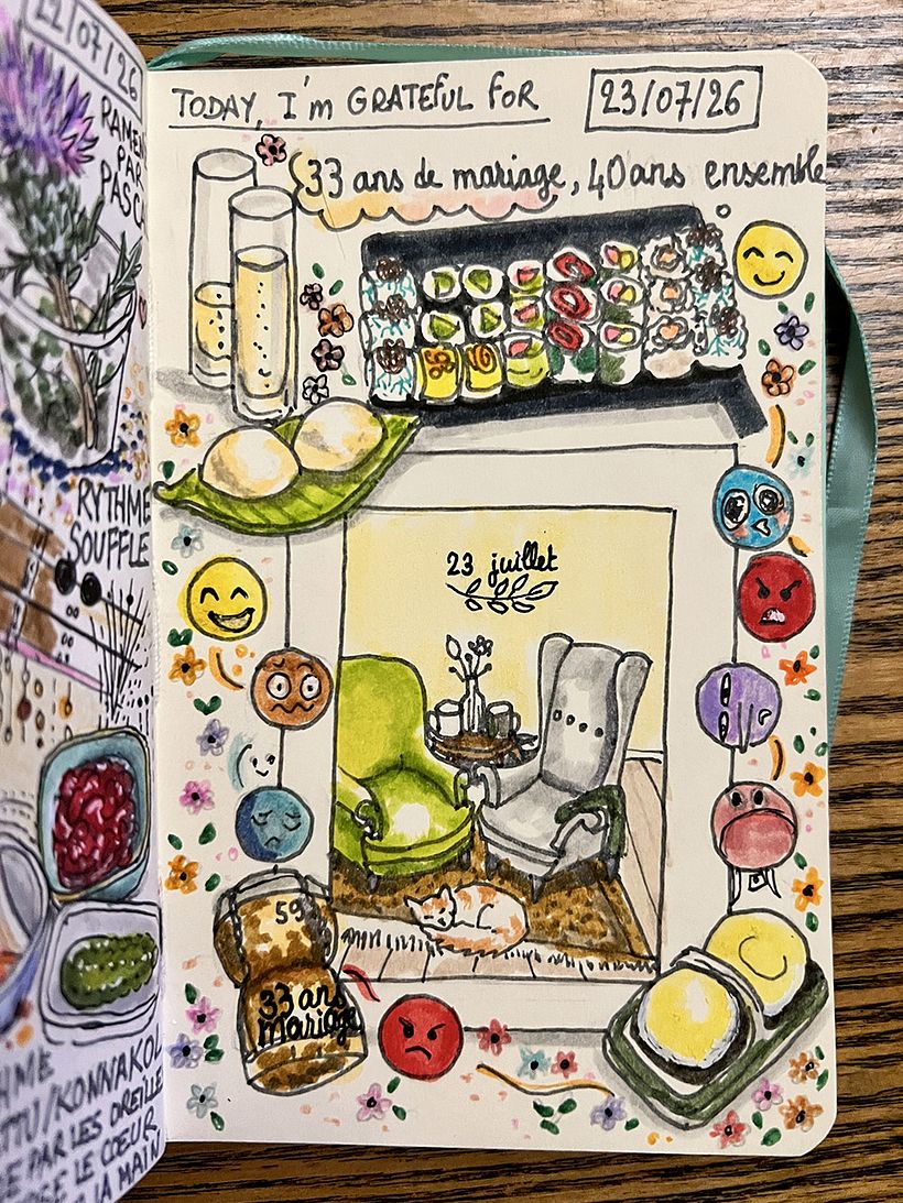 Carnet de gratitude : July 2026 sketchbook 1